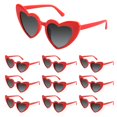 thumbnail image 1 of Lentes de Sol Bouiexye con Forma de Corazón Rojo UV400 para Despedida de Soltera, 1 of 6