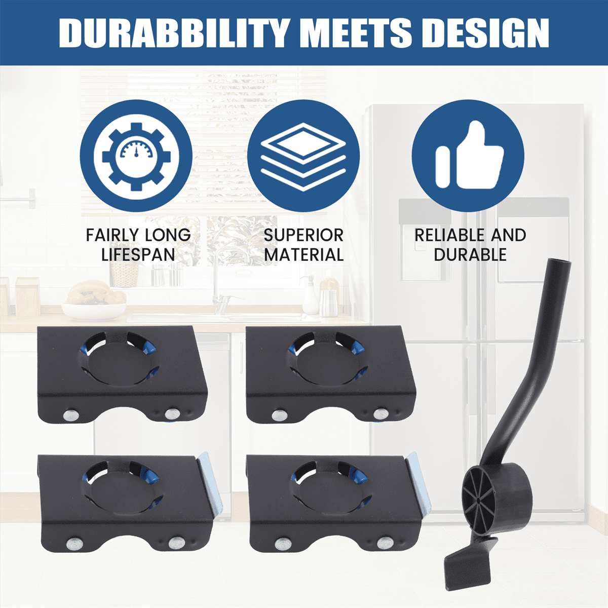 Universal Upgraded Furniture Lift Heavy Duty Appliance Roller Trolley Suitable for Sofas Refrigerators,Washing Machines