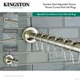thumbnail image 6 of Kingston Brass SCC3111 Edenscape 60-Inch to 72-Inch Adjustable Shower Curtain Rod with Rings in Polished Chrome, 6 of 7