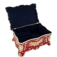 thumbnail image 3 of Retro Jewelry Box Decorative Jewelry Organizer Box Travel Portable for Women Girls Kids Small Vintage Jewelry Storage Organizer for Necklace Earrings Wedding Rings (Red), 3 of 5