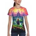 thumbnail image 4 of The Legend Of Zelda Teen T-Shirt Crewneck Short Sleeve Double-Sided Print Summer Tee Shirts Top For Youth Boys Girls Children Large, 4 of 7