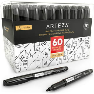 Arteza Acrylic Markers, Space Black A003 - 3 Pack