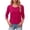 Rouge, variante sur UANWENN Haut Plissé à Manches Longues Mode Décontractée Col Rond Bas pour Femmes Chemises à Manches Longues Fines T-Shirt Raglan Décontracté