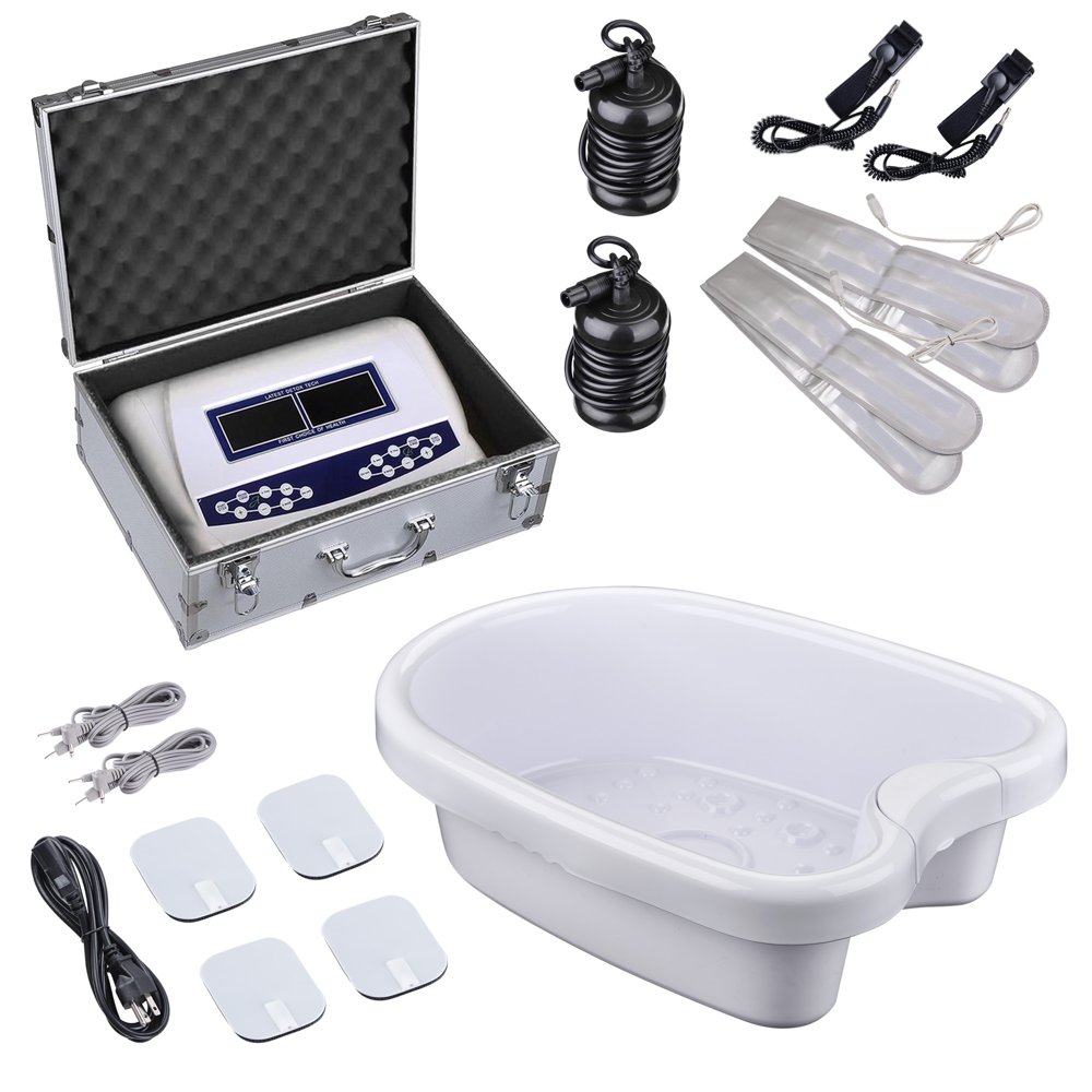 Dual Users Ionic Detox Foot Bath Machine Tub Kit with Arrays