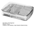 thumbnail image 4 of CSChome Boîte de Rangement avec Couvercle Transparent Organisateur 4/6 Compartiments Étanche Mini Tablette Scellée, 4 of 6