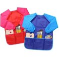 thumbnail image 1 of 2Pcs Kids Art Aprons, Waterproof with Long Sleeve for Age 2-8 Years, 1 of 5