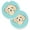 Multicolor, variant on Checkerboard Blue Buff Poodle Set of 2 Cup Holder Car Coaster