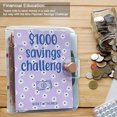thumbnail image 2 of DQrwqpou Cuaderno Portátil 1000 Savings Challenge Binder para Presupuestar Y Ahorrar (púrpura), 2 of 9