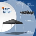 thumbnail image 6 of IVV 10' x 10' Base 8' x 8' Top Telescoping Slant Leg Outdoor Gazebo, Portable Waterproof Shade Folding Canopy with Carry Bag, Dark Gray, 6 of 9