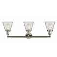 thumbnail image 3 of 205-PN-G62 Innovations Lighting Cone - 3 Light Bath Vanity In Industrial Style-11 Inches Tall and 30 Inches Wide-Polished Nickel Finish-Clear Glass, 3 of 4