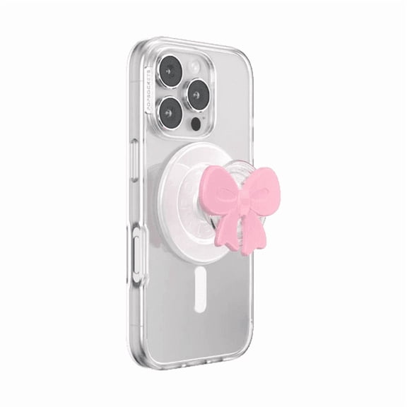 PopSockets Phone Grip for MagSafe, Magnetic Holder, Phone Stand, Pink - Bowtique Blush