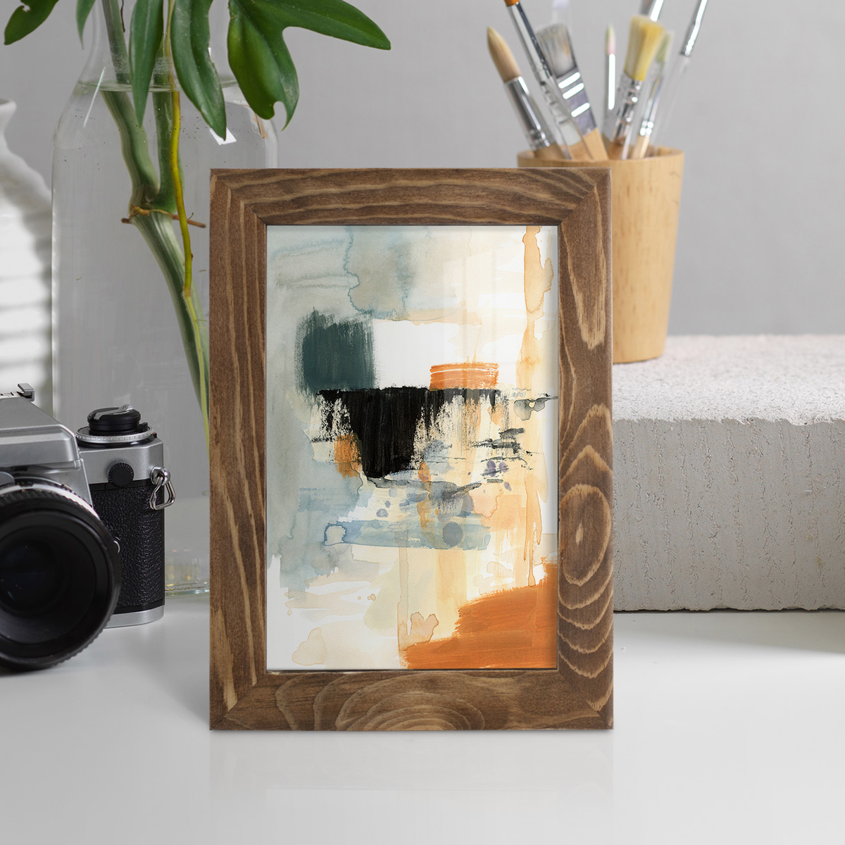 Seria IV - Framed Print w/glass - Walnut
