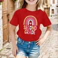 thumbnail image 2 of LILIYA Back To School Shirts for Girls Pre Kindergarten 1st 2nd 3rd Grade Fashion Short Sleeve Clothes T-Shirt Summer Outfit, 2 of 5