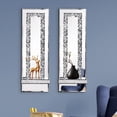 thumbnail image 6 of Crystal Crush Diamond Mirrored Candle Sconces, Silver Wall Candle Holder Set of 2, Wall Decorations for Living Room，Dining Room (Rectangle Stripe (Style 4)), 6 of 7