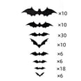 thumbnail image 2 of Halloween Wall, 3D Bats Halloween Wall Decor, Bat Decorations for Halloween, Haunted House Decorations, Multi-Size Paper 3D Black Bat Cutout Decals, Self-Adhesive Removable Bat, 2 of 8
