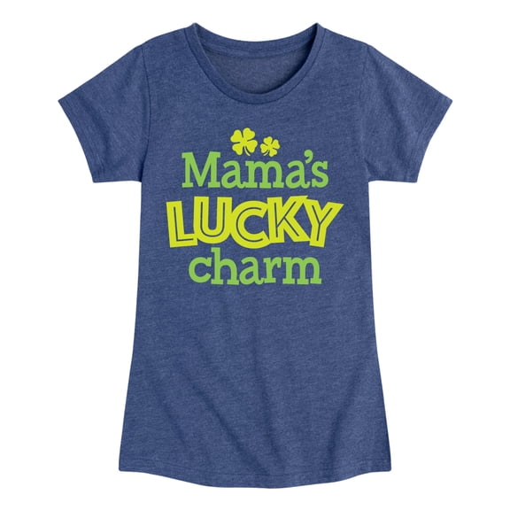 Instant Message - St. Patrick's Day - Mama's Lucky Charm - Toddler And Youth Girls Short Sleeve Graphic T-Shirt