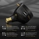 thumbnail image 2 of Audífonos intrauditivos Audífonos dinámicos de graves HIFI Tono ajustable (negro sin micrófono), 2 of 8