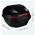 thumbnail image 2 of 35L Motorcycle Top Storge Cabinet Motorcycle Top Top Storge Cabinet Tail Storge Cabinet Top Storge Cabinet Water Proof Trunk Luggage Lockable with Universal for Headpiece Luggage, 2 of 3