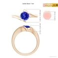 thumbnail image 4 of ANGARA Natural Bar-Set Solitaire Round 1.45 ct Tanzanite Bypass Ring in 14K Rose Gold for Women (Size-7mm) | December Birthstone, Anniversary, Jewelry Gift for Women | Natural Tanzanite Ring, 4 of 9