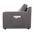 thumbnail image 2 of Waylon's 119" Gray Linen 4-Seater Sofa with Reversible Cushions and Pockets, 2 of 5
