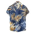 thumbnail image 4 of USNSM Fashion Hawaiian Shirt for Men Big and Tall Loose Fit Shirt Short Sleeve Casual Lapel Button Down Holiday Beach Shirts Blue S, 4 of 4