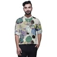 thumbnail image 4 of BESTMAN Kurta Courte Imprimée pour Hommes Col Mandarin Indien Vêtements Décontractés, 4 of 6