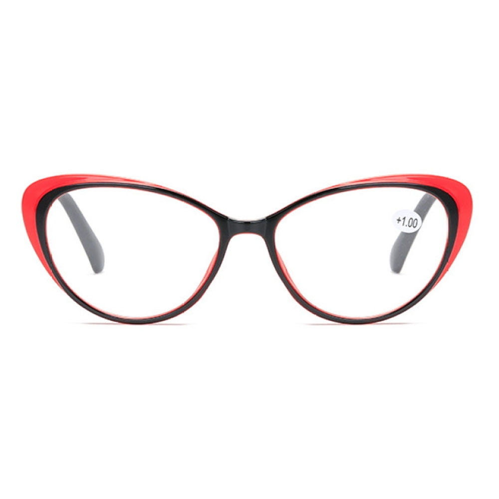 3 Pairs of Women's Cat Eye Reading Glasses 2.50 Spring Hinge Plastic Lightweight Readers +2.50