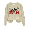 thumbnail image 2 of Clearance Fall Sweatshirts for Women Women's Baseball Printed Crew Neck Multi Color Multi Size Crew Neck Hoodless Long Sleeve Sweatshirt, 2 of 6