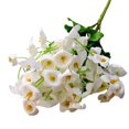 thumbnail image 2 of Joernso 1 x Bouquet/60 Heads Artificial Fake Campanula Flower Leaf Wedding Party Decor, 2 of 8