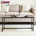 thumbnail image 2 of Hassch 39.4" Black Coffee Table w/ Tempered Glass Top & Metal Frame, Sleek Rectangle Center Table for Living Room, Home, Office, 2 of 6