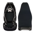 thumbnail image 2 of Uourmeti Black Paw Print Design Front Car Seat Cover Wear Resistant Seat Covers for Cars Soft Long Lasting 1 Pieces Set Compatible with Auto Vehicle, 2 of 6