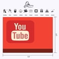 thumbnail image 3 of ABPHOTO Polyester 7x5ft YouTube Logo Backdrop Orange Shades YouTube Logo Photography Background and Studio Photography Backdrop Props, 3 of 5