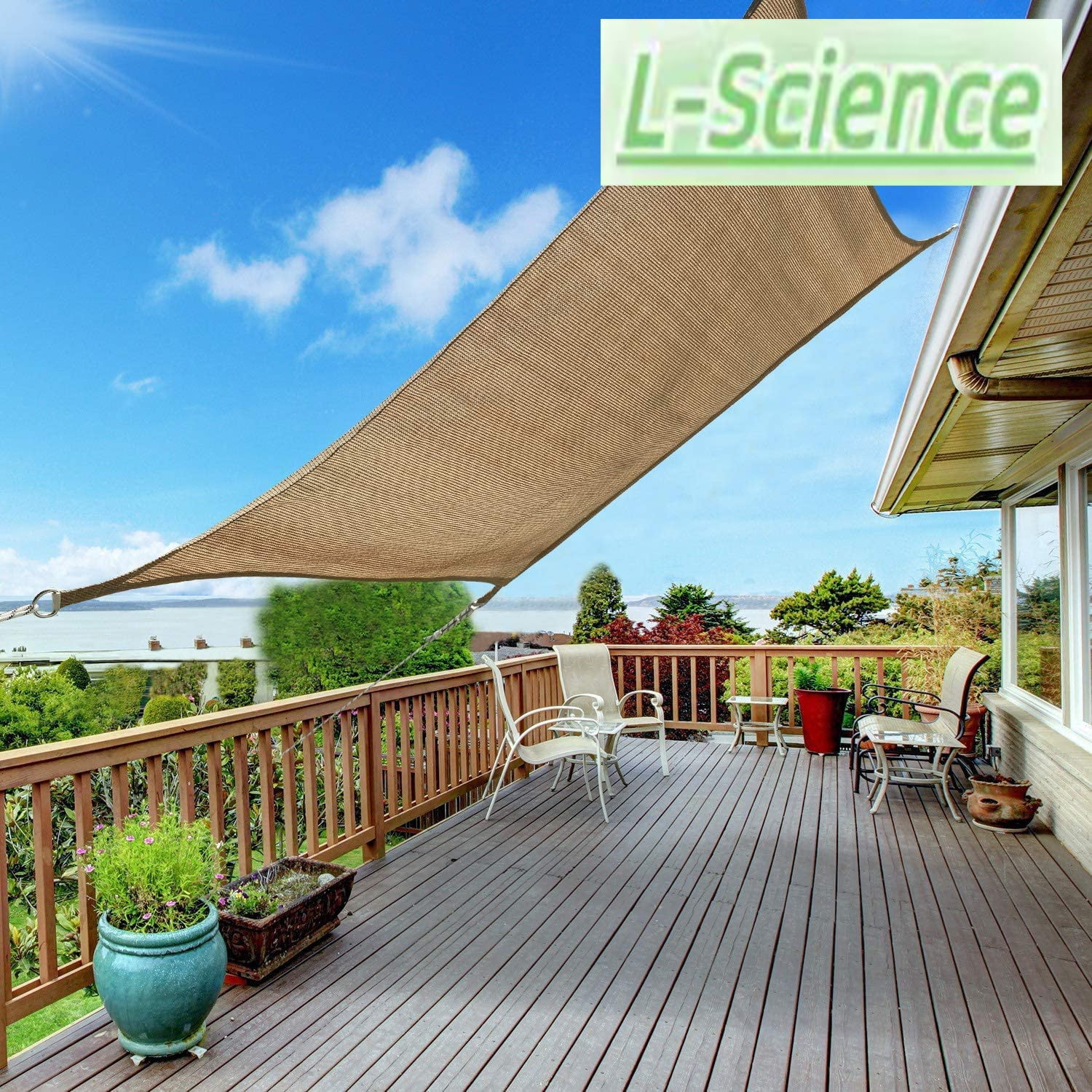 Pergola Shade Sun Shade Sail Rectangle Waterproof 98% UV Block