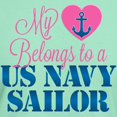 thumbnail image 3 of CafePress - Heart Navy Sailor Dark T Shirt - Men's Classic Graphic Cotton T-Shirt, 3 of 4