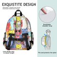 thumbnail image 5 of Multicolor Cat Head White Pattern Cute School Backpack Bag for School with Padded Back and Adjustable Shoulder Straps 15.25"x11.5"x5.25", 5 of 5