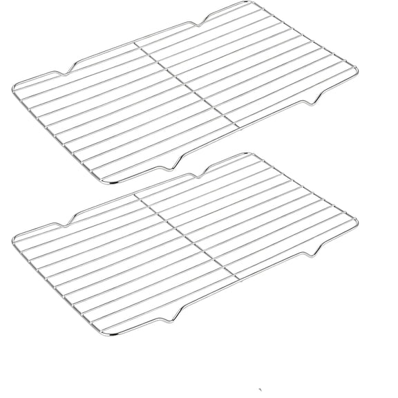 ACDANC Roasting Rack for 9x13 Baking Pan, Wire Rack for Cooking and Baking Sheet | Baking Pan Roasting Rack for Oven, Cooling Rack, Bacon Rack Steak Meat Resting,Easy to Clean Dishwasher Safe, 2PCS