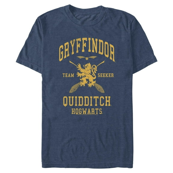Mens Harry Potter Gryffindor Quidditch Gold Team Seeker T Shirt