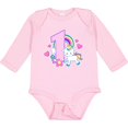 thumbnail image 3 of Inktastic I Am 1 Year Old with Unicorn and Hearts Girls Long Sleeve Baby Bodysuit, 3 of 5