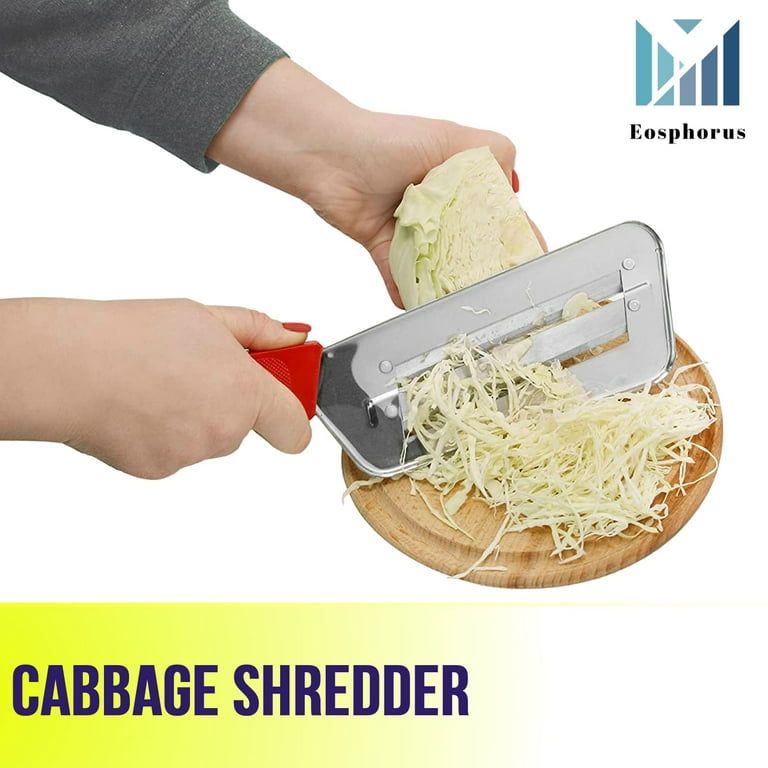 Cabbage Shredder Kitchen Grater Slicer - Stainless Steel Shredder Knife Fruit Chopper Grater for Kitchen Shredder for Cabbage Cutter - Red Cabbage