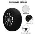 thumbnail image 2 of Goofa Dental Pattern Universal Tire Cover for Jeep, SUV, Truck, and Trailer – Waterproof, UV-Resistant,Easy to Install, Fits 14"-17" Tires-15 inch, 2 of 6