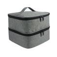 thumbnail image 1 of Bolsa de almacenamiento para esmaltes de uñas, estuche de transporte de nailon con divisores ajustables, organizador Gris, 1 of 9