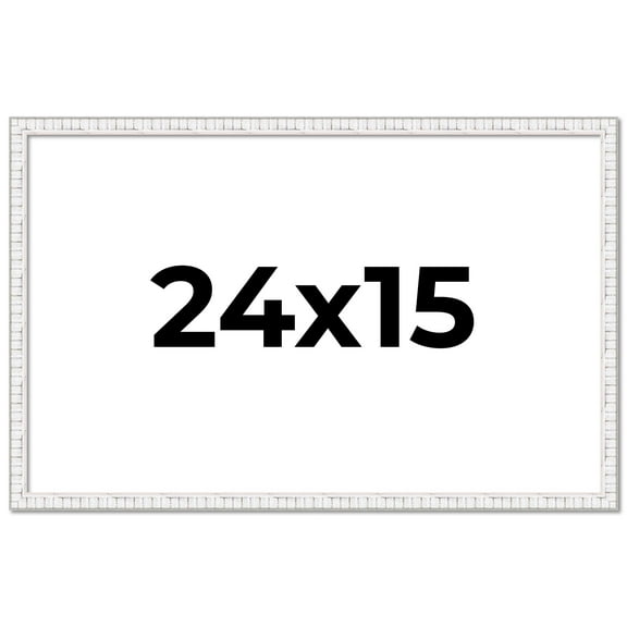 24x15 Frame White Real Wood Picture Frame Width 0.75 inches | Interior Frame Depth 0.5 inches |