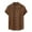 Coffee, variant on Male Summer Hawaii Solid Shirt Short Sleeve Pocket Lapel Collar Button Shirt