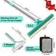 thumbnail image 3 of Carpet Rake for Pet Hair Removal - 60" Adjustable Long Handle Carpet Rake, 3 in 1 Reusable Pet Hair Removal Tool Kit, Cat Dog Fur Rakes Scraper Carpet Broom for Carpets, Rugs, Mats, 3 of 9