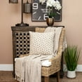 thumbnail image 4 of Parkland Collection Dorri 16x16" Geometric Cotton Throw Pillow in Beige/Brown, 4 of 8
