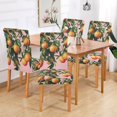 thumbnail image 2 of Yayeee 2 Pack Dining Chair Covers Stretch Parson Chairs Slipcovers Seat Protector, Vibrant Oranges, 2 of 6