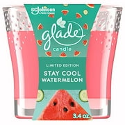 Glade Candle Jar, Air Freshener, Stay Cool Watermelon, 3.4 oz