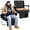 Heat-Black, variant on Sekey Heated Stadium Seats with Back Support,2pcs Portable Bleacher Chairs with Cup Holder and Shoulder Strap