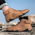 thumbnail image 6 of Men's Outdoor Casual Boots Lightweight Warm Fleece-lined Thickened Waterproof Sneakers Fashion for Walking Non-Slip Shoes Brown 12 US, 6 of 7