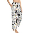 thumbnail image 3 of Cauagu Funny Puppy Pajama Pants for Women Loose Fit Wide Leg Trouser Pants Casual Elastic Waist Drawstring Lounge Pants, 3 of 6